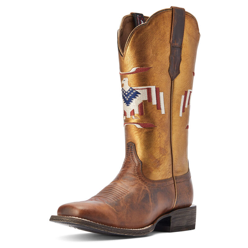 Ariat Frontier Thunderbird Chimayo - Naisten Ruskea/Kultaiset Bootsit ( FKVSDX-542 )